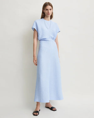 SLOUCH WAIST DRESS / SKY