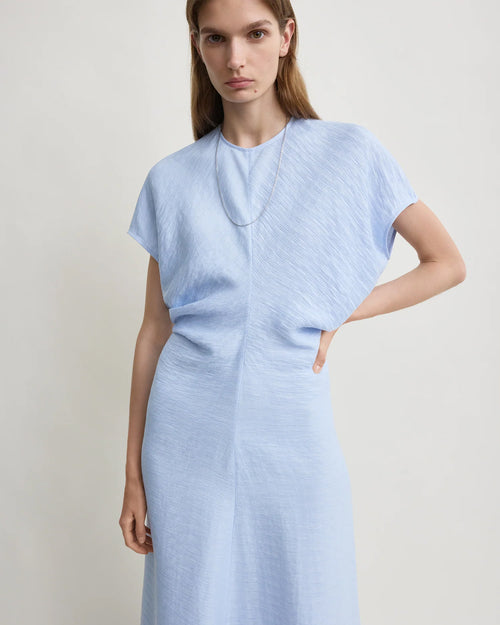 SLOUCH WAIST DRESS / SKY