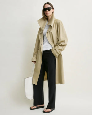 OVERSIZED COTTON TRENCH / BEIGE
