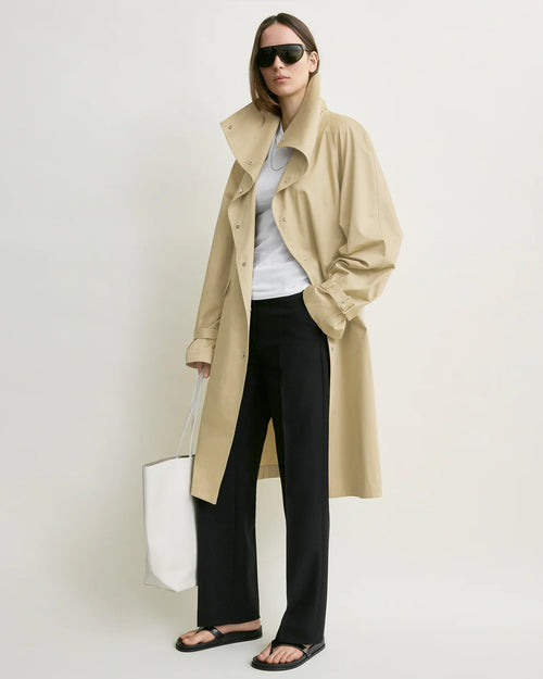 OVERSIZED COTTON TRENCH / BEIGE