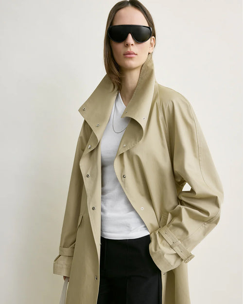 OVERSIZED COTTON TRENCH / BEIGE