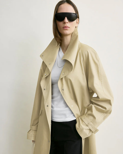 OVERSIZED COTTON TRENCH / BEIGE