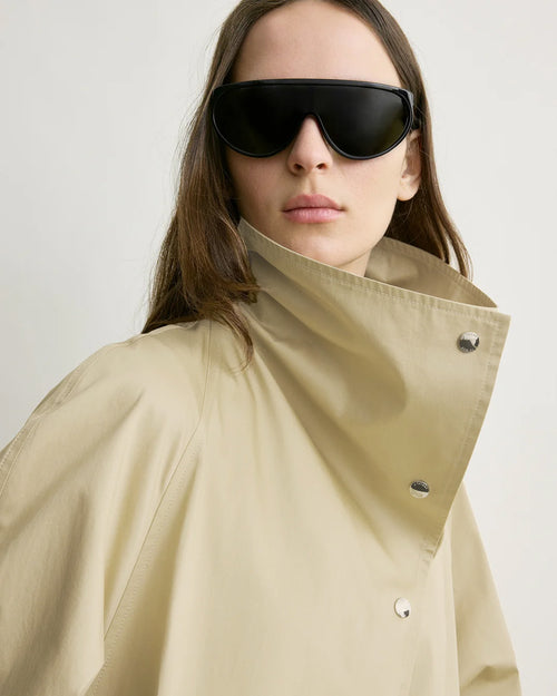OVERSIZED COTTON TRENCH / BEIGE