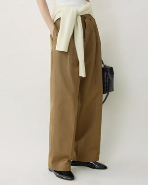 RELAXED TWILL TROUSERS / HAZEL