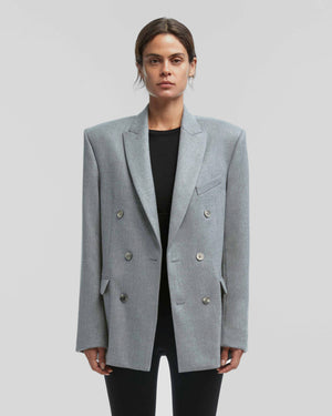 DOUBLE BREASTED BLAZER / GREY