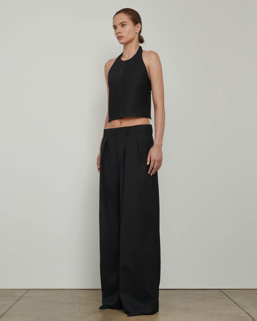 LOW RISE TROUSERS / BLACK – FABRIC