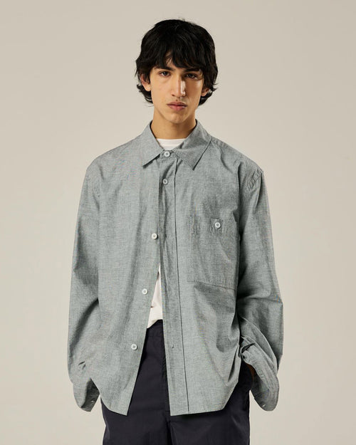 MHL MENS OVERALL SHIRT / DUSTY BLUE