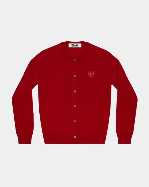 N007 RED HEART CARDIGAN / RED
