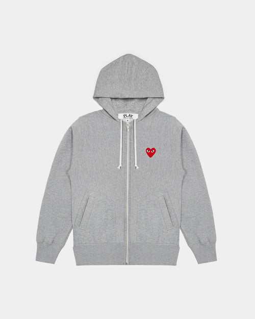 T249 HEARTS ON BACK HOODIE / GREY