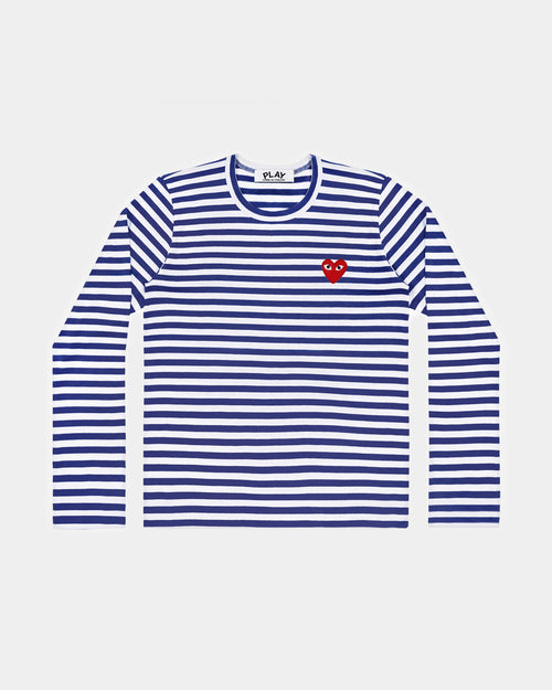 T164 LS STRIPE RED HEART T-SHIRT NAVY BLUE – FABRIC
