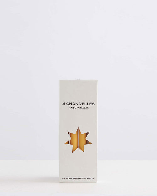 4 CHANDELLES / TAPERED CANDLES MIEL