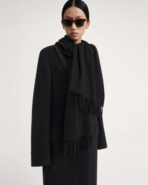 CLASSIC WOOL SCARF / BLACK