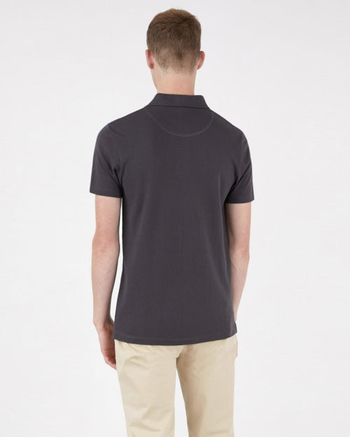 S/S RIVIERA POLO / CHARCOAL
