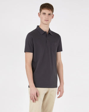 S/S RIVIERA POLO / CHARCOAL