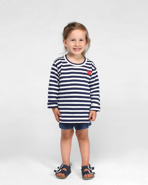 KIDS T509 L/S STRIPED T-SHIRT / NAVY