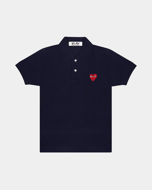 T006 RED HEART POLO SHIRT NAVY – FABRIC - Main Image
