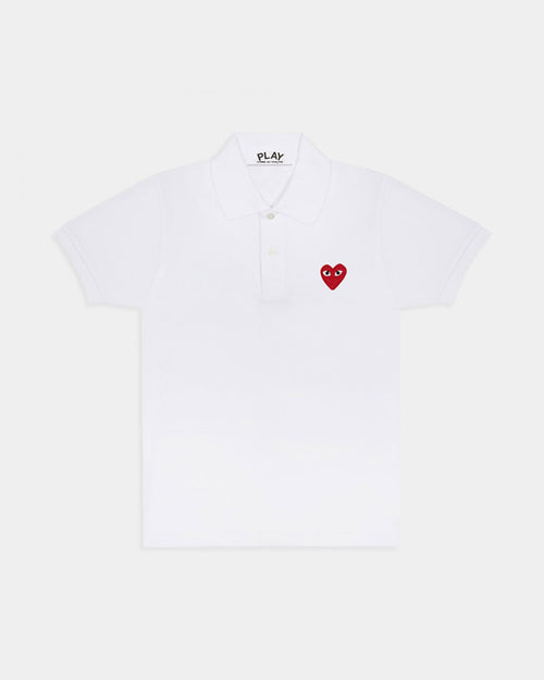 T006 RED HEART POLO SHIRT / WHITE