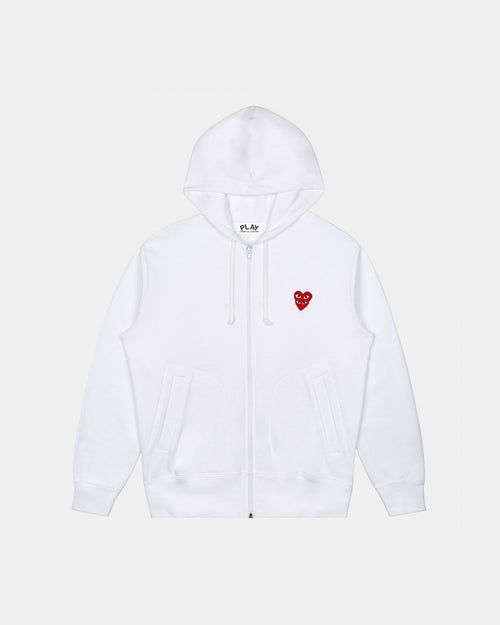 Comme Des Garcons Double Heart Zip Hoodie CDG Hoodie Buy Latest