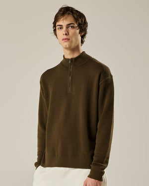 MHL KNITTED TRACK TOP / KHAKI