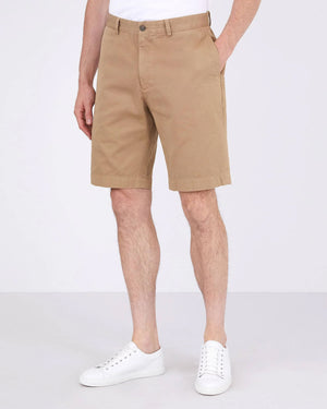 STRETCH COTTON CHINO SHORTS / STONE